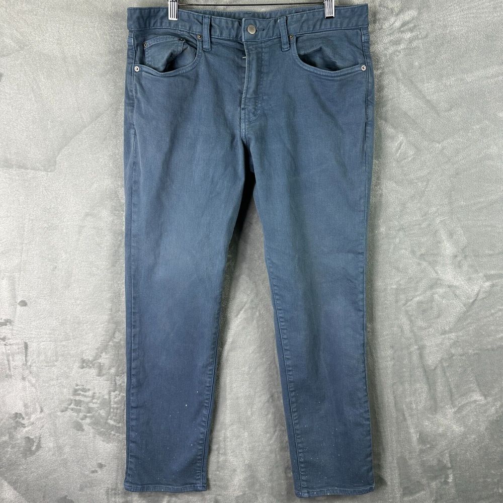 bonobos jeans mens slim 35x30 (35x28) blue stretch denim